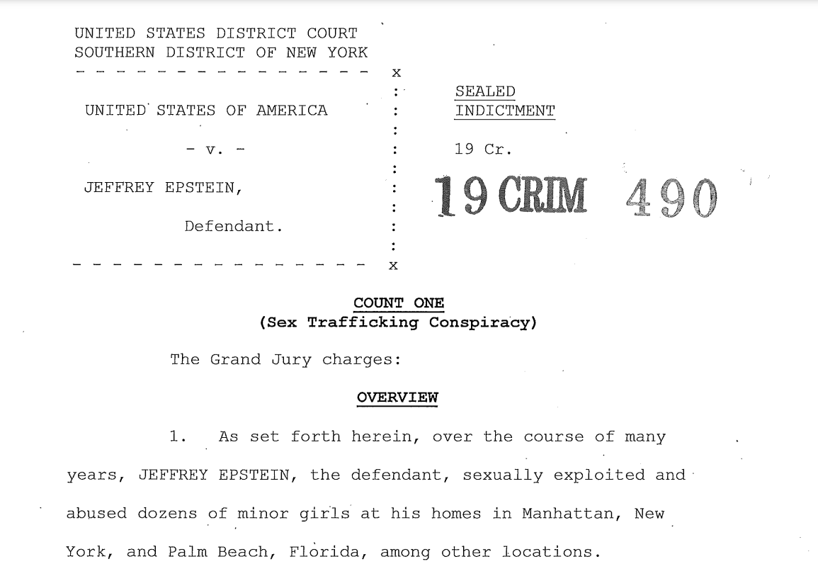 jeffrey epstein case 